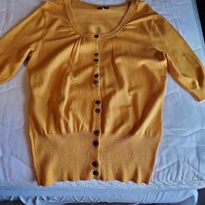 Mustard fitted cardigan
